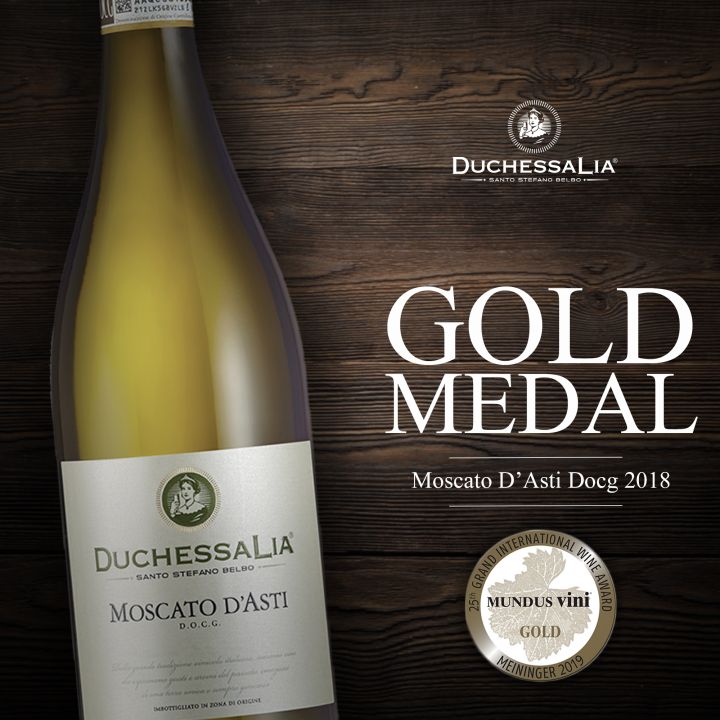 Mundus Vini, Gold medal to Duchessa Lia Moscato d’Asti
